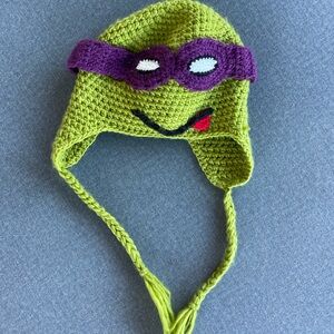 Kids Handmade Teenage Mutant Turtle Ninja Crochet Hat